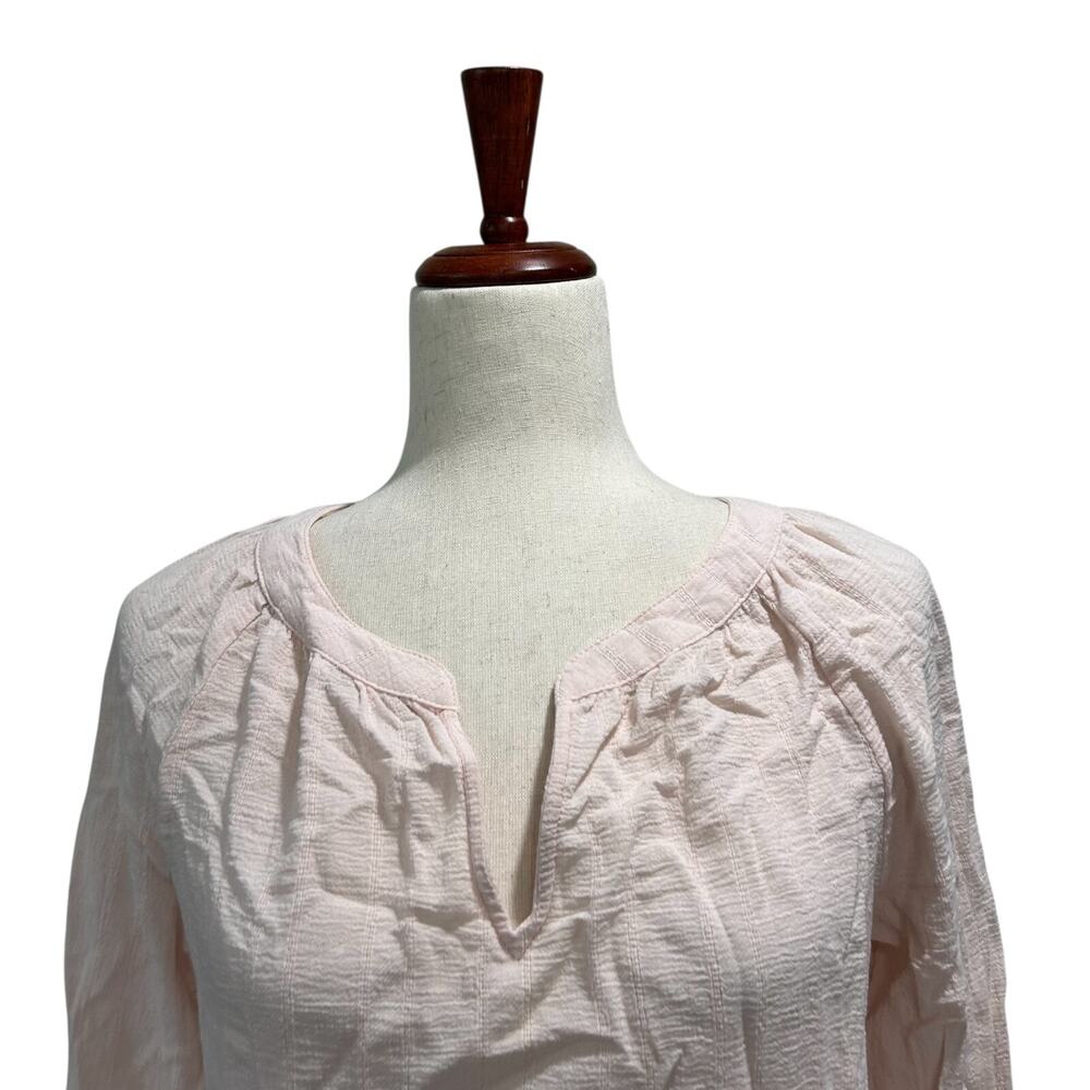 Cynthia Rowley Women's Top Size Large Blush Pink Cotton Blouse Shirt Boho Preppy - Picture 8 of 10